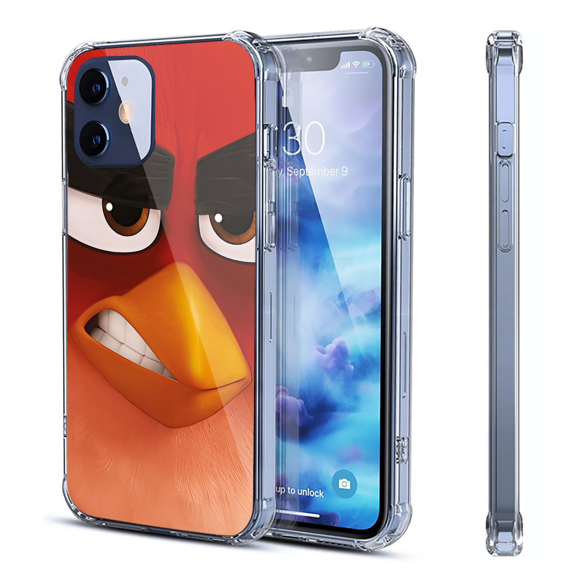 （画像用） Angry Birds アングリーバード 【iPhone 12シリーズ対応】透明スマホケース（クリアソフトケース）
